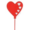 Set 12 pick cuore in legno traforato