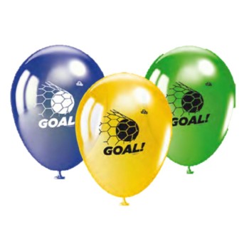 Palloncini in lattice stampati Calcio - Blister 10 pezzi 2
