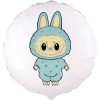 Palloncino mylar 18" Cm. 45 - Angry Bunny celeste