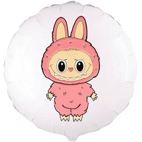 Palloncino mylar 18" Cm. 45 - Angry Bunny rosa