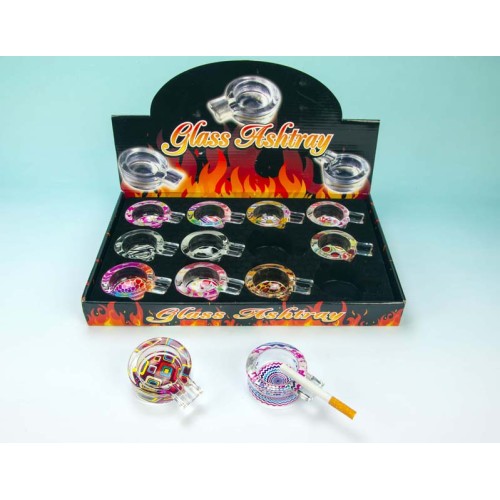 Posacenere vetro crystal tondo Glamour