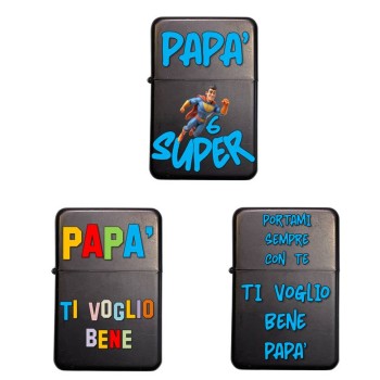 Accendino richiudibile in metallo "Papà" - Soggetti... 2