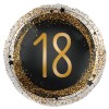 Palloncino mylar 18'' Cm. 45 - Rotondo - Black & Gold - 18