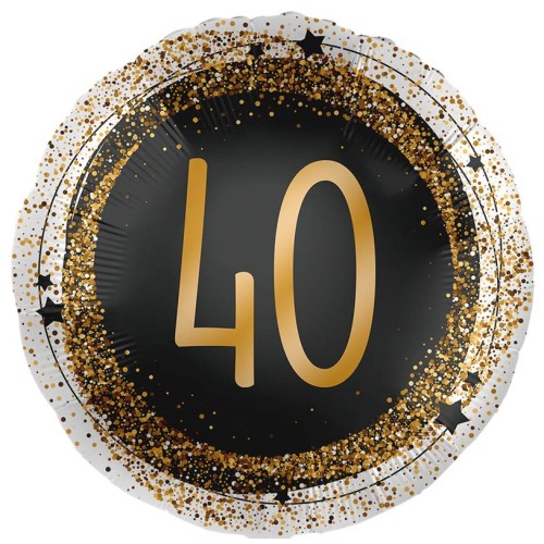 Palloncino mylar 18'' Cm. 45 - Rotondo - Black...