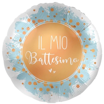 Palloncino mylar 18'' Cm. 45 - Rotondo - Il mio Battesimo