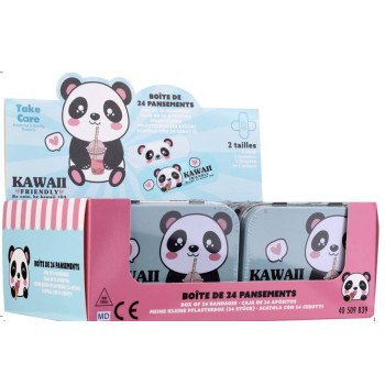 Scatola latta porta cerotti con 12 cerotti - Panda