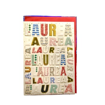 Biglietto auguri classico con foil oro e rilievo - Laurea 2