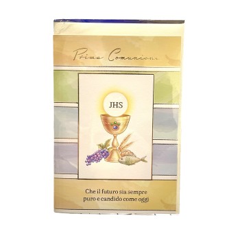 Biglietto auguri classico con foil oro - Prima Comunione 2