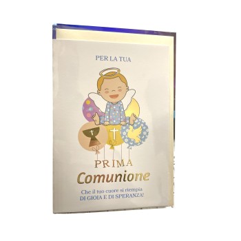 Biglietto auguri classico con foil oro - Prima Comunione 2