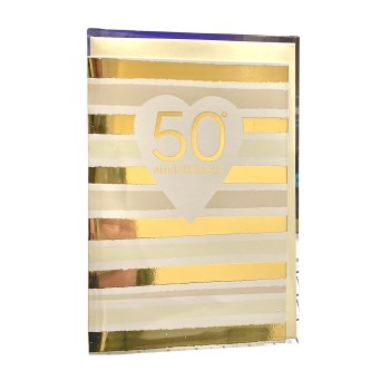 Biglietto auguri classico con foil - 25° e 50° Anniversario 2