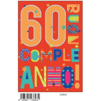 Biglietto auguri classico con foil - 40-50-60 anni 2