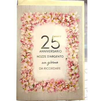 Biglietto auguri classico con foil - 25° e 50° Anniversario 2