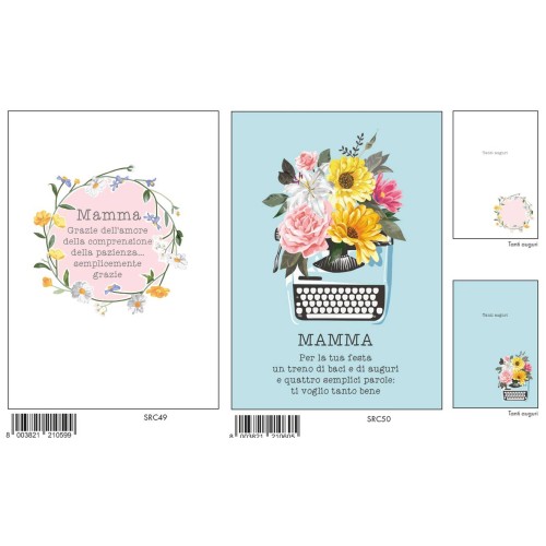 Biglietto auguri classico con foil - Mamma
