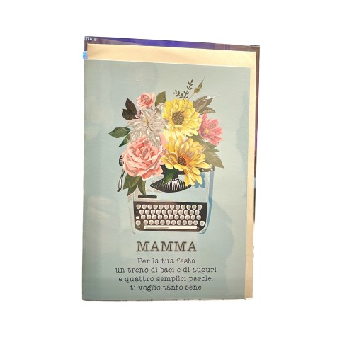 Biglietto auguri classico con foil - Mamma