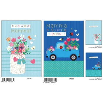 Biglietto auguri classico con foil oro - Mamma