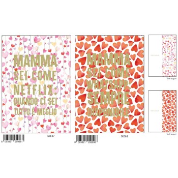 Biglietto auguri classico con foil oro - Mamma