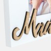Portaofoto in legno con scritta rilievo "Madrina" Cm. 17x22 - Foto Cm. 10x15
