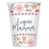 Bicchieri carta 200 CC Auguri Mamma - Blister 8 pezzi