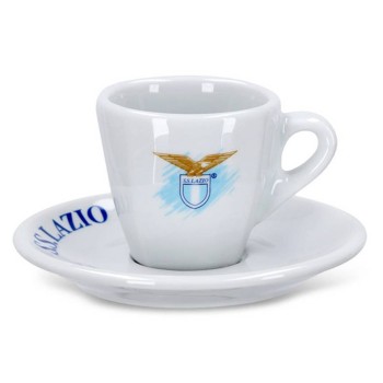 Tazzina da caffè con piattino ceramica SS Lazio