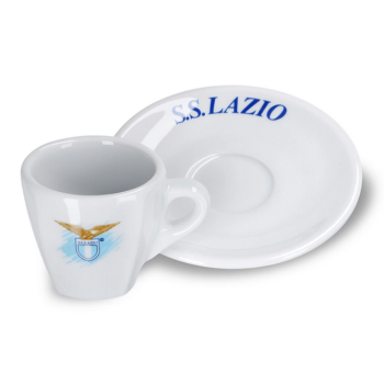 Tazzina da caffè con piattino ceramica SS Lazio 2