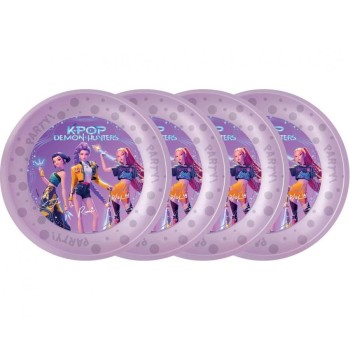 Piatti plastica riutilizzabili Cm. 21 - K-Pop - Set 4 pezzi 2