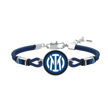 Bracciale cordino e placca in acciaio 316L FC Inter