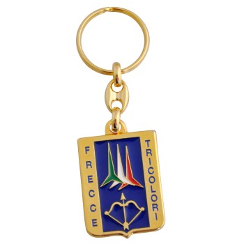 Portachiavi in metallo dorato Frecce Tricolori
