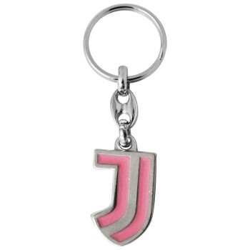 Portachiavi in metallo logo FC Juventus colorato a mano -...