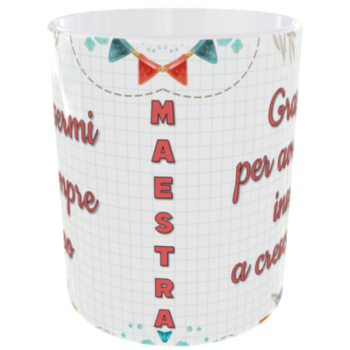 Tazza mug ceramica in scatola regalo "Maestra, grazie per... 2