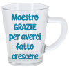 Tazzina da caffè in vetro con scatolina - Maestro - Scritte assortite