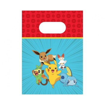 Sacchetti carta party - Confezione 4 pezzi - Pokemon