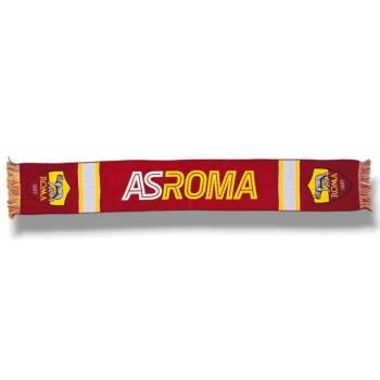 Sciarpa jacquard in acrilico rossa scritta con logo - AS...