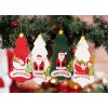 Decorazione natalizia in tessuto alberello con campanella cm. 13x25