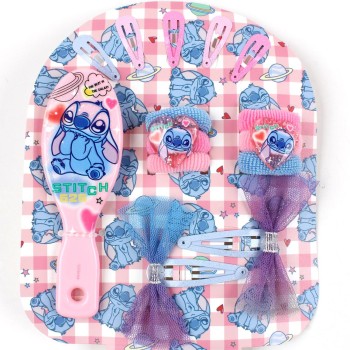 Zainetto trasparente con accessori per capelli - Stitch 2