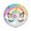 Palloncino mylar 18" rotondo - Unicorno pastello