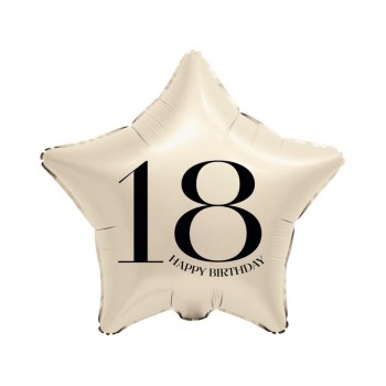 Palloncino mylar 18" stella crema Nr. 18