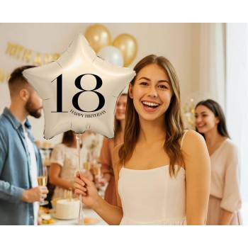 Palloncino mylar 18" stella crema Nr. 18 2