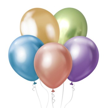 Palloncini lattice 10" Cm. 25 - Mix Platinum - Blister 5...