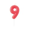 Candelina per torta laccata "Glossy" Cm. 10,5 - Lampone - Nr. 9