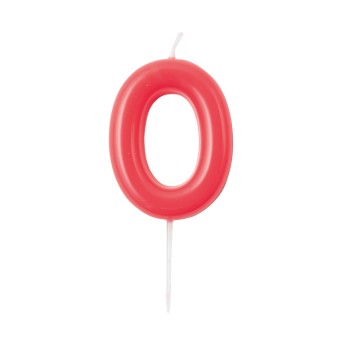 Candelina per torta laccata "Glossy" Cm. 10,5 - Lampone -...