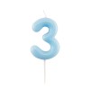 Candelina per torta laccata "Glossy" Cm. 10,5 - Azzurro - Nr. 3