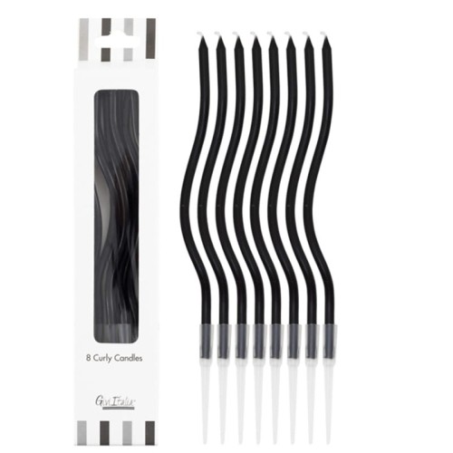 Candeline Curly con sostegno Cm. 12,5 - Blister...