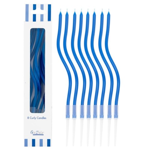 Candeline Curly con sostegno Cm. 12,5 - Blister...
