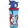 Bicchiere con cannuccia 3D Tritan - Sonic