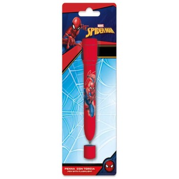 Penna con torcia in blister - Spiderman
