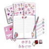 Set Agenda con timbrini, penna 6 colori - Unicorno