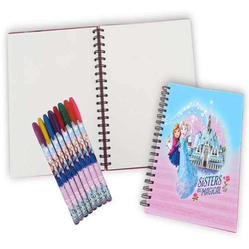 Set regalo con agenda spiralata e penne in gel...