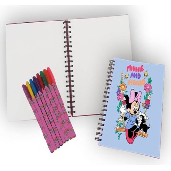 Set regalo con agenda spiralata e penne in gel - Minnie 2