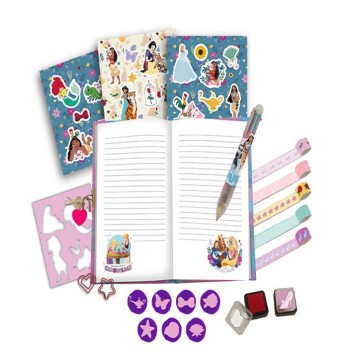 Set Agenda con timbrini, penna 6 colori - Principesse 2