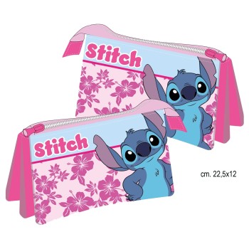 Astuccio bustina 3 scomparti - Stitch Girl